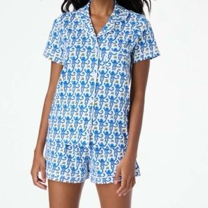 Roller Rabbit Blue Monkey Polo Pajamas